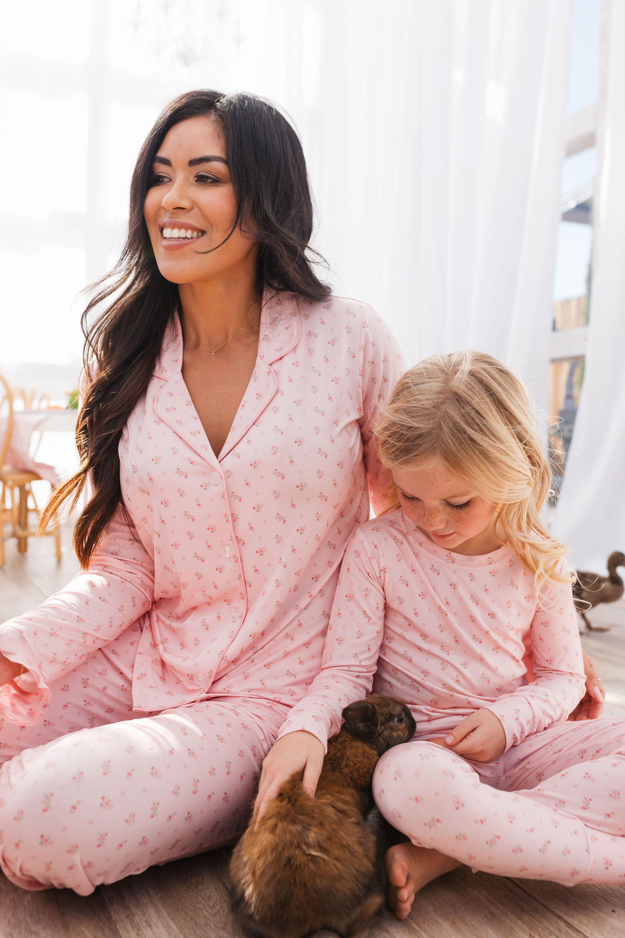 Rosie Floral Women's Long Sleeve Ruffle Set – In My Jammers