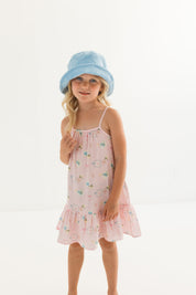 Blue Seashell Terry Bucket Hat