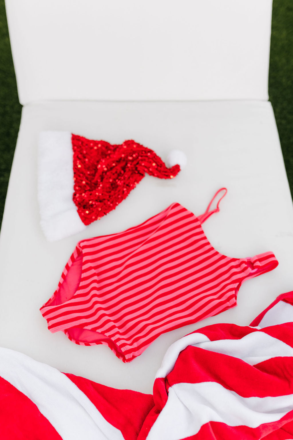 Pink and Poppy Stripe One Piece