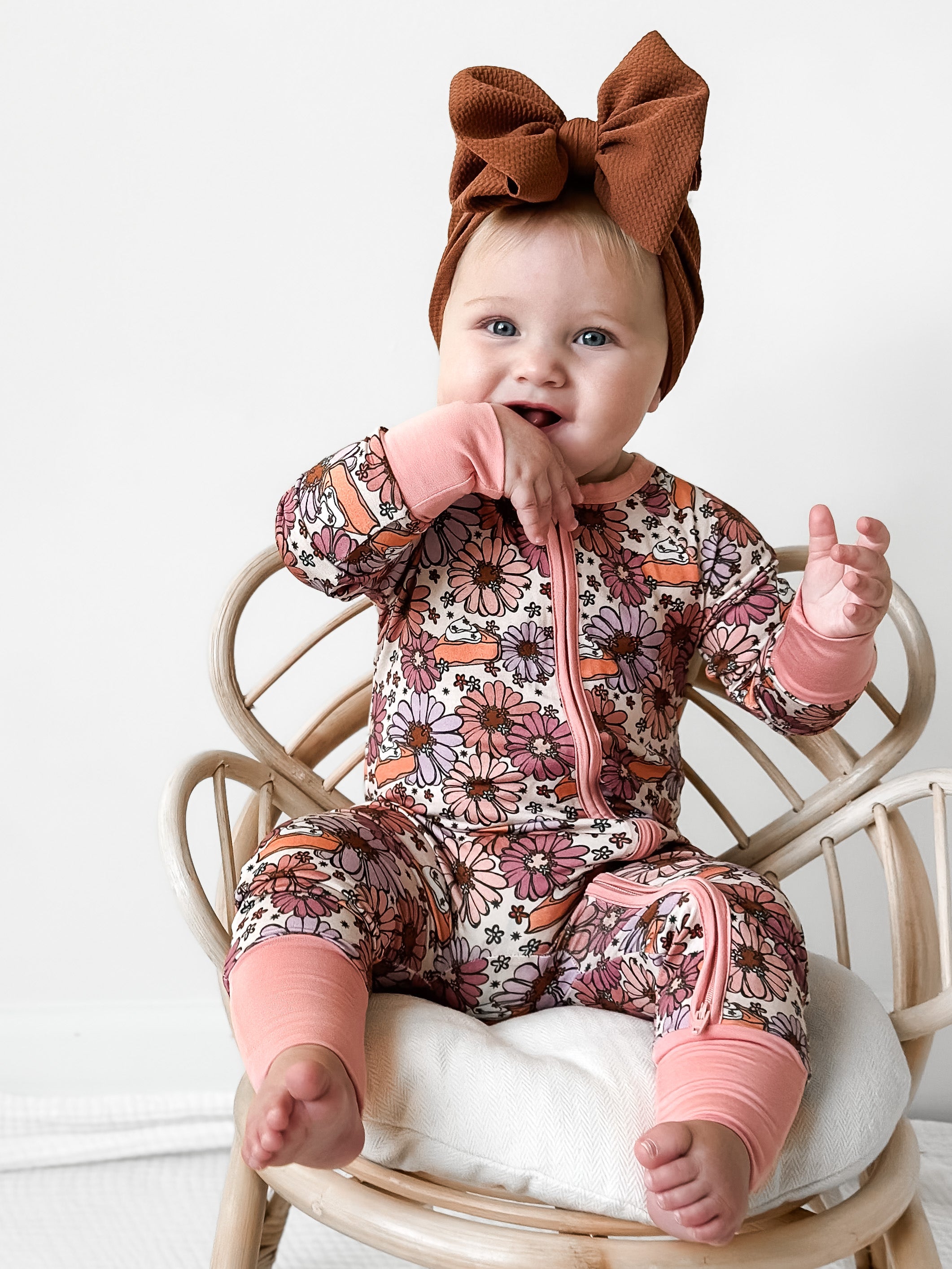 Piece of Pumpkin Pie Zipper Romper