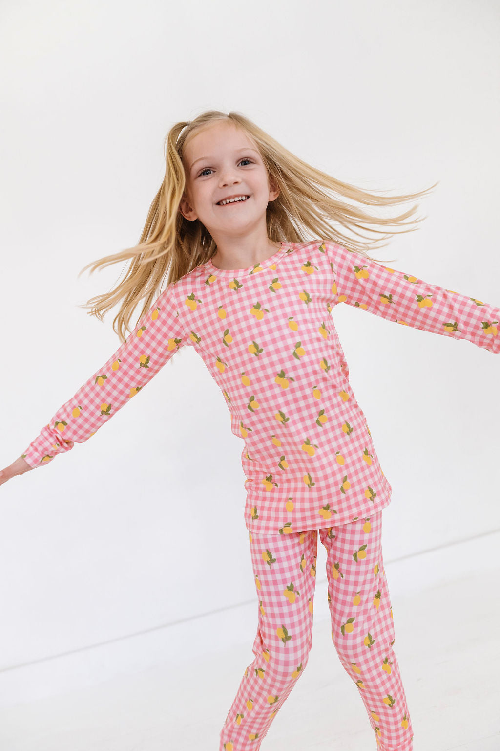 Lemon Gingham Two Piece Set