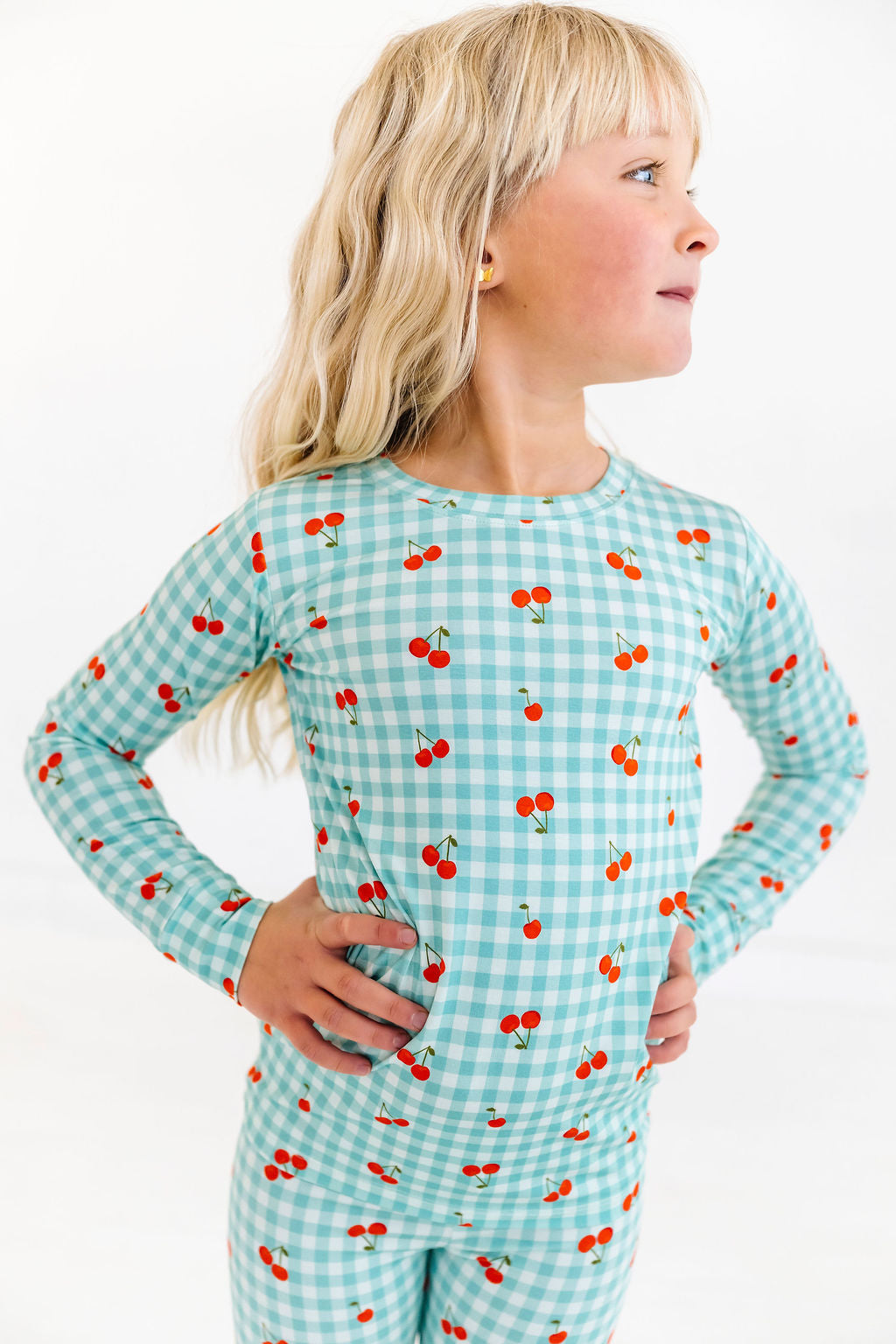 Cherry Gingham Two Piece Set