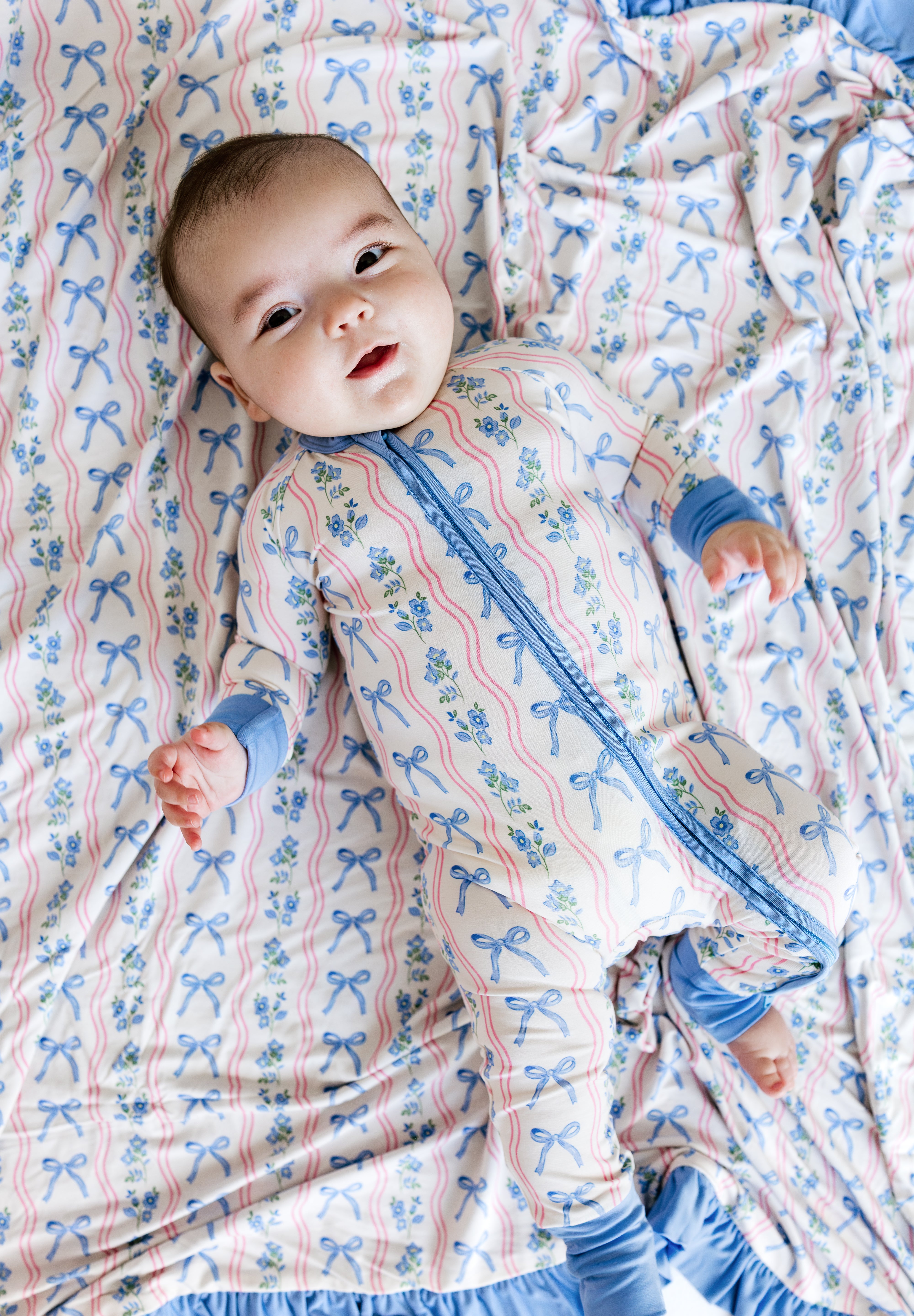 Amelia Bow Zipper Romper