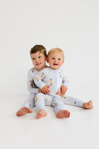 Striped Ducks Zipper Romper - SHIPS 7/22