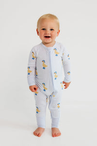 Striped Ducks Zipper Romper - SHIPS 7/22