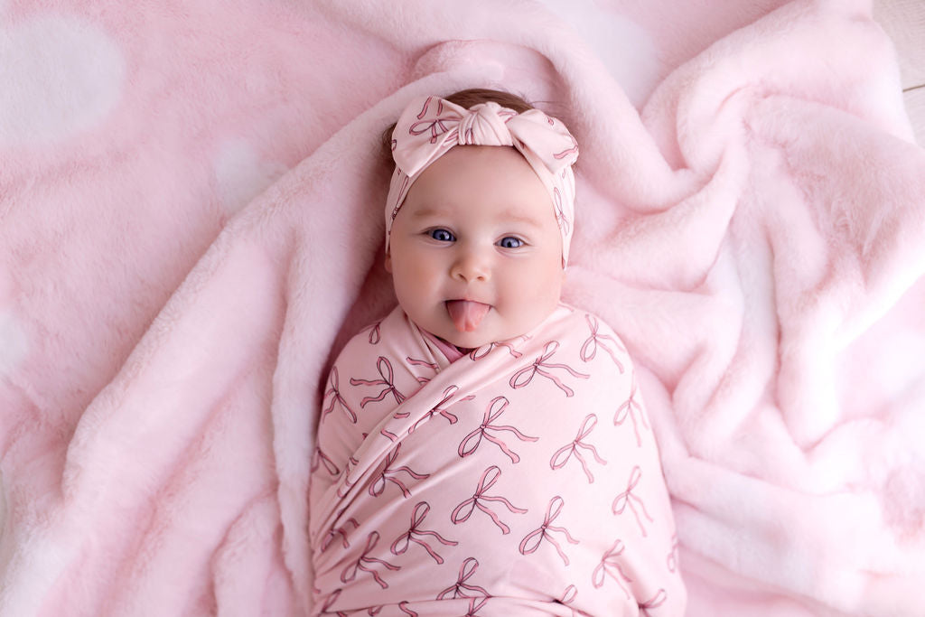 Pink Bow Blanket