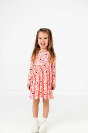 Love You Always Long Sleeve Twirl Dress