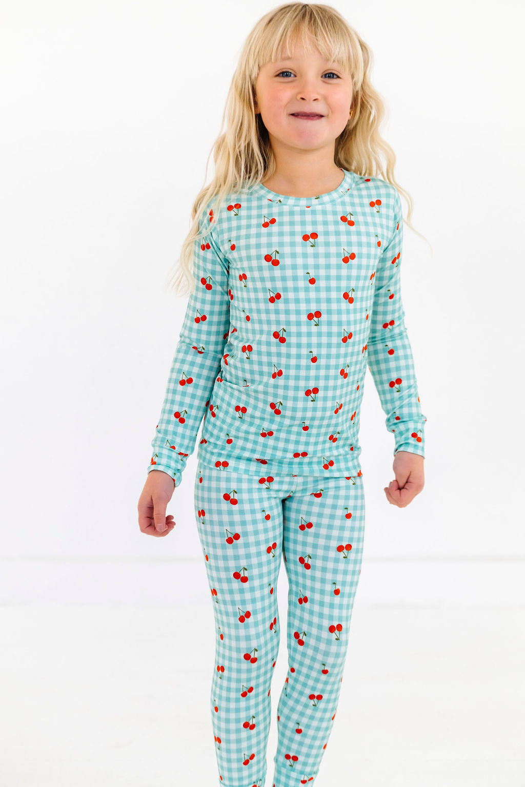 Cherry Gingham Two Piece Set