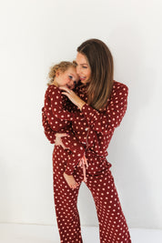 Maroon Polka Dot Women’s Set