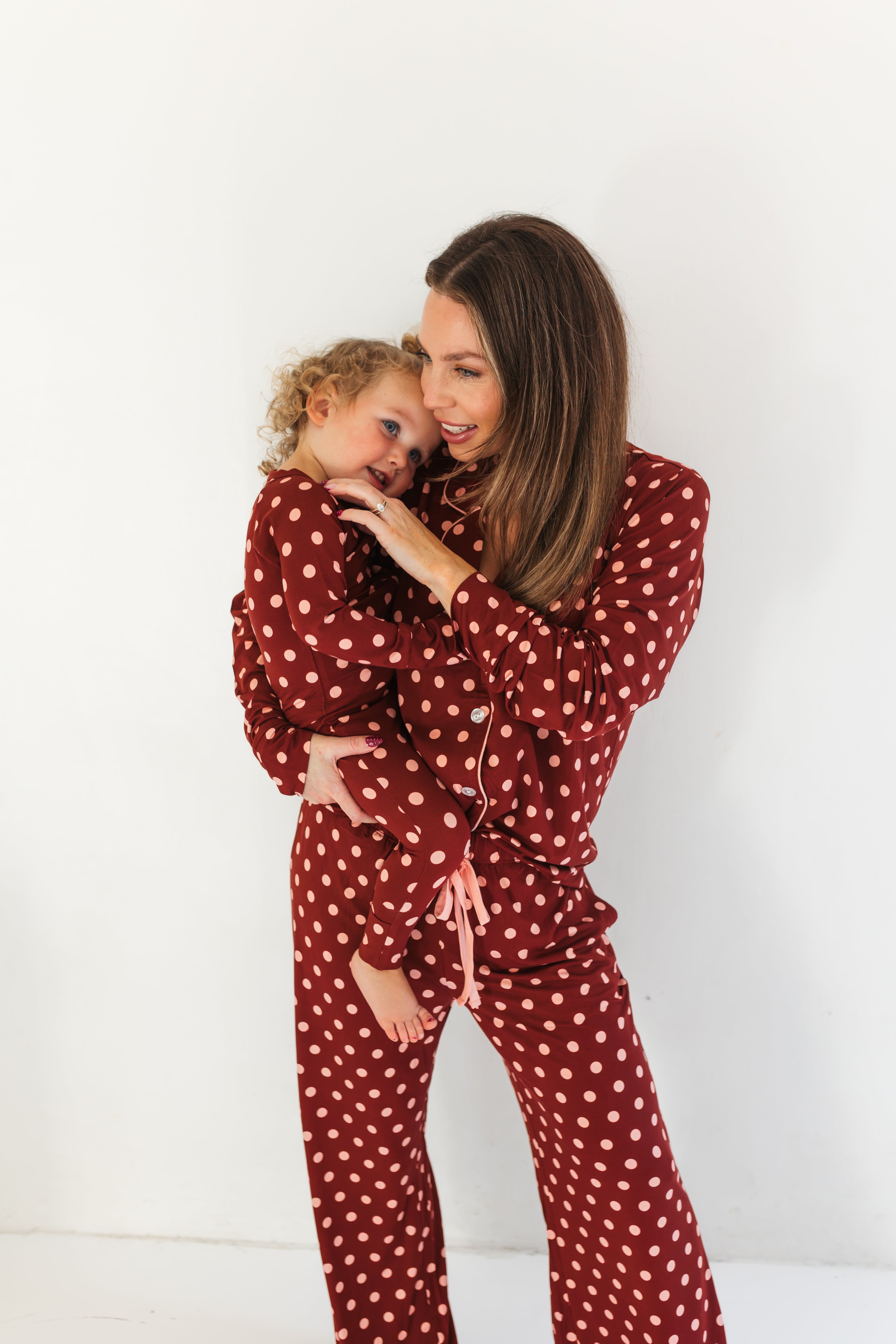 Maroon Polka Dot Women’s Set