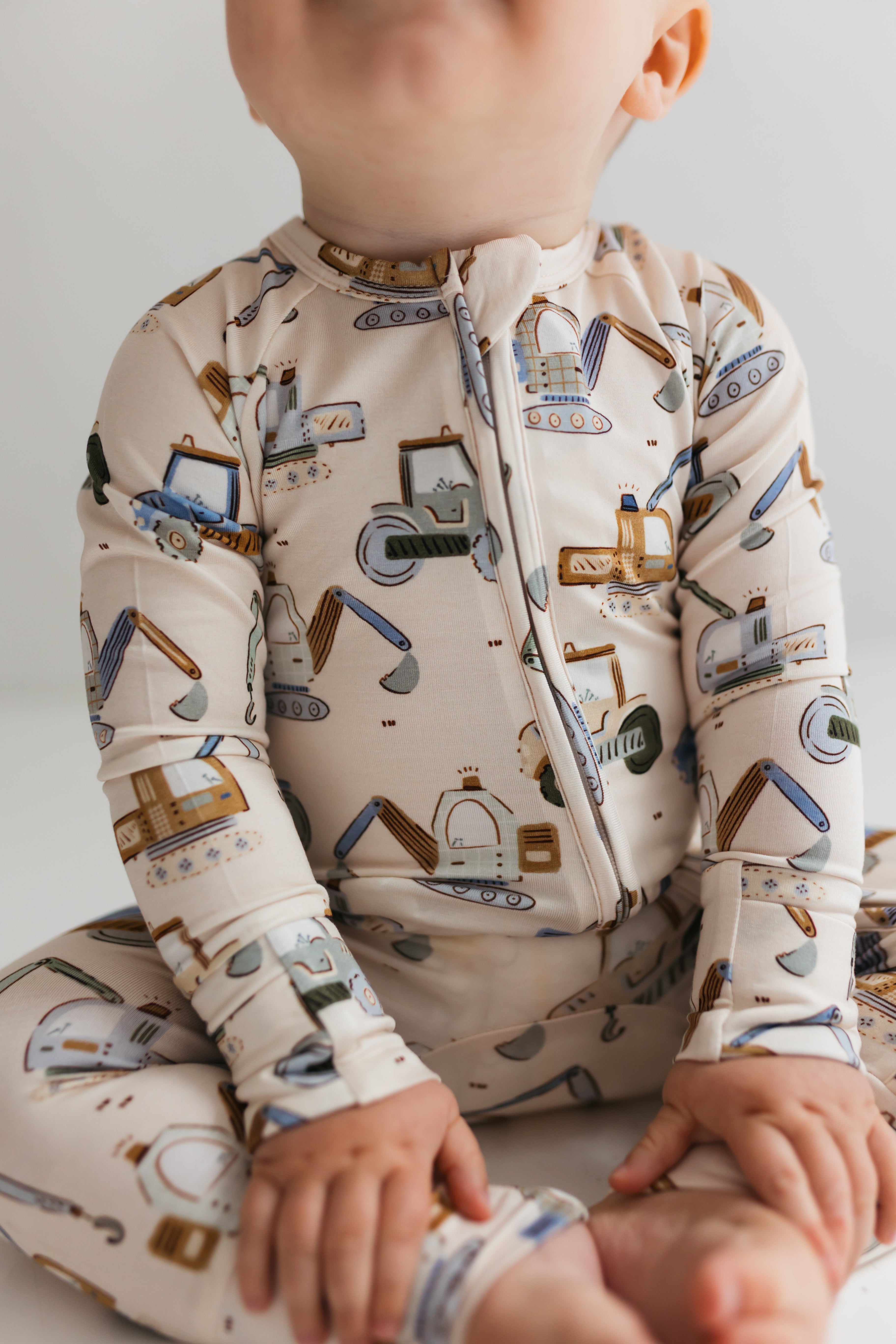 Little Excavator Zipper Romper