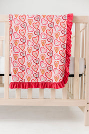 Pink Fur-Ever Valentine Ruffle Blanket