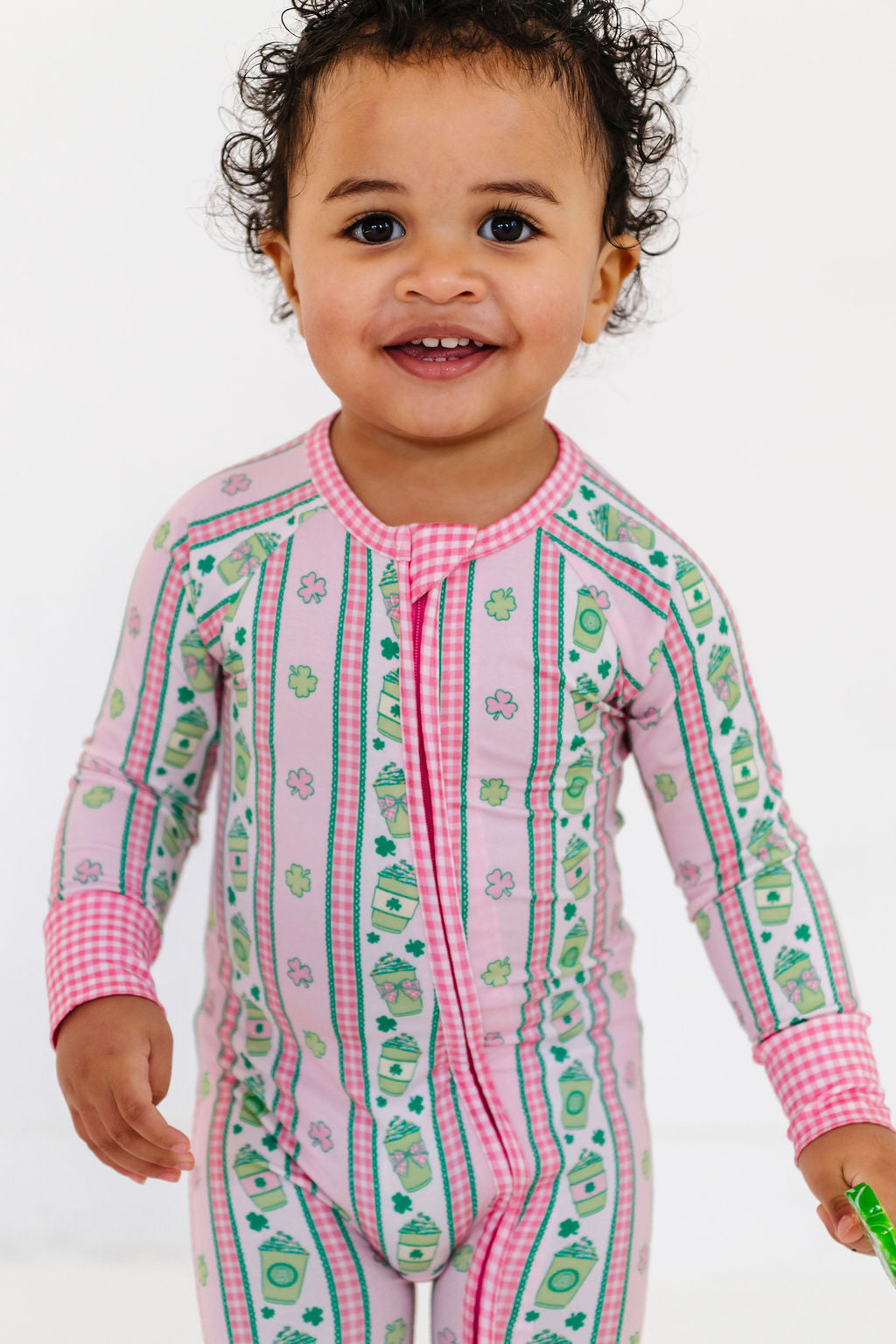 Shamrock Shake Zipper Romper