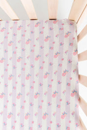 Purple Harper Crib Sheet