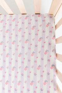 Purple Harper Crib Sheet