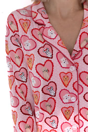 Pink Fur-Ever Valentine Women's Long Sleeve Ruffle Set