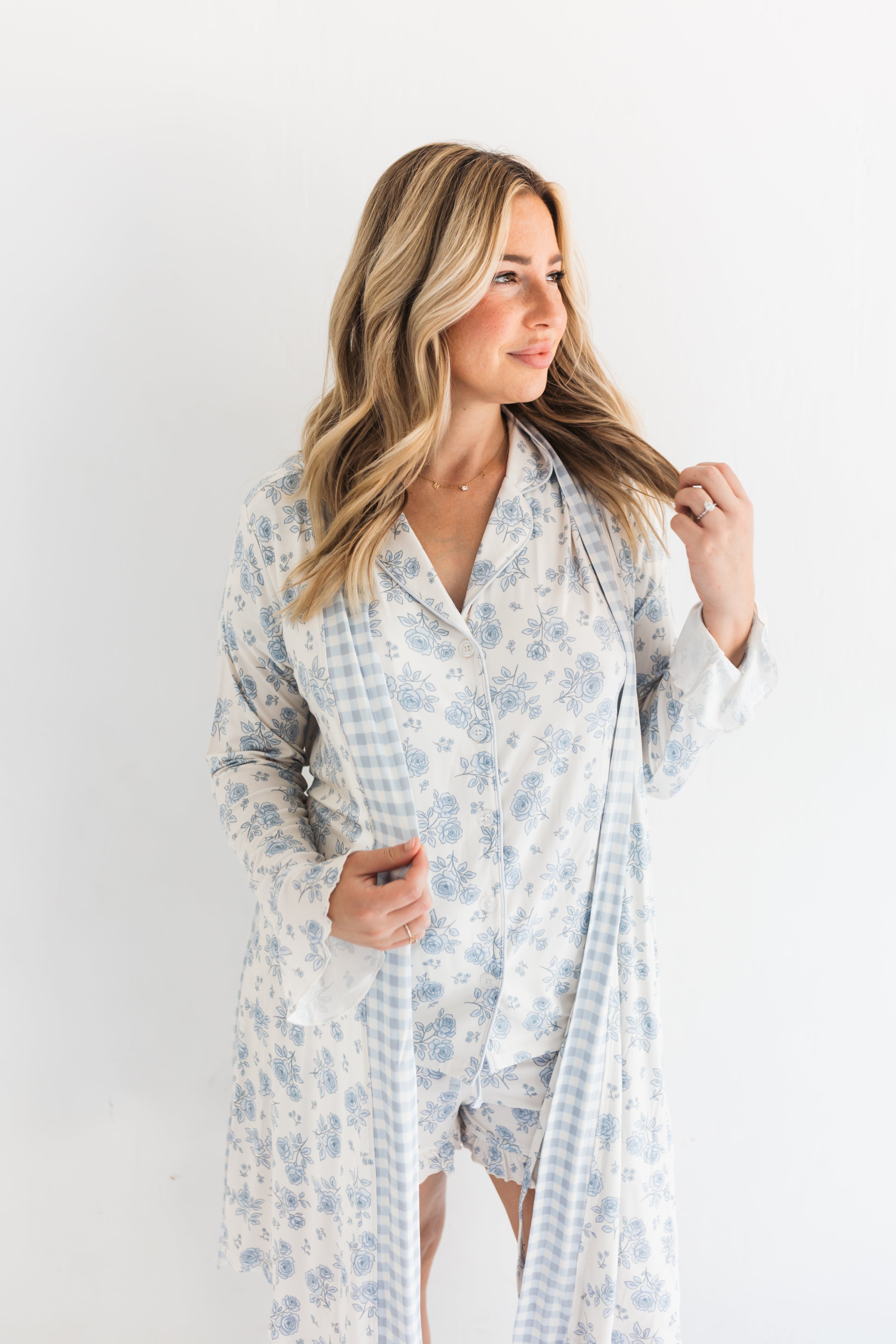 Blue Rose Garden Women's Robe