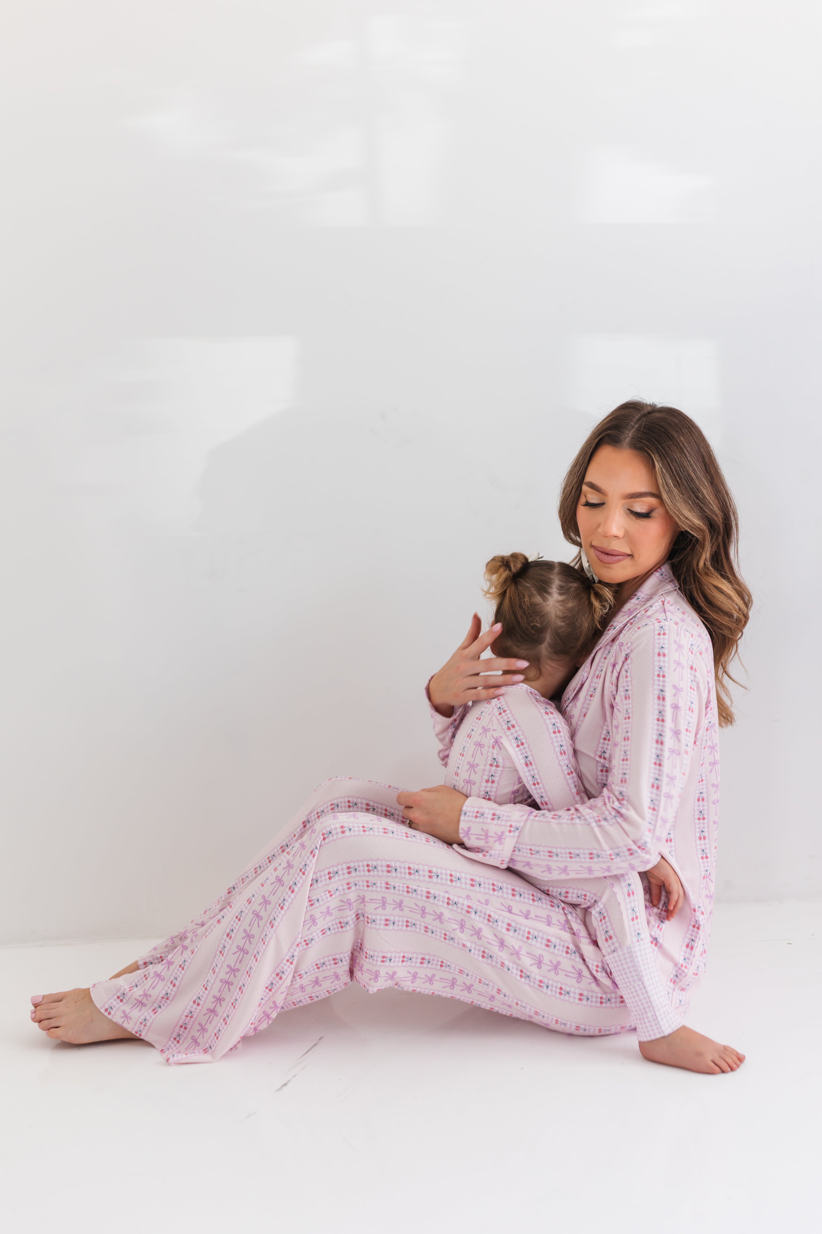 Cherry Gingham Women's Long Sleeve Set