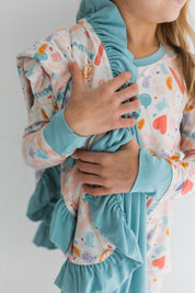 Candy Crush Ruffle Blanket