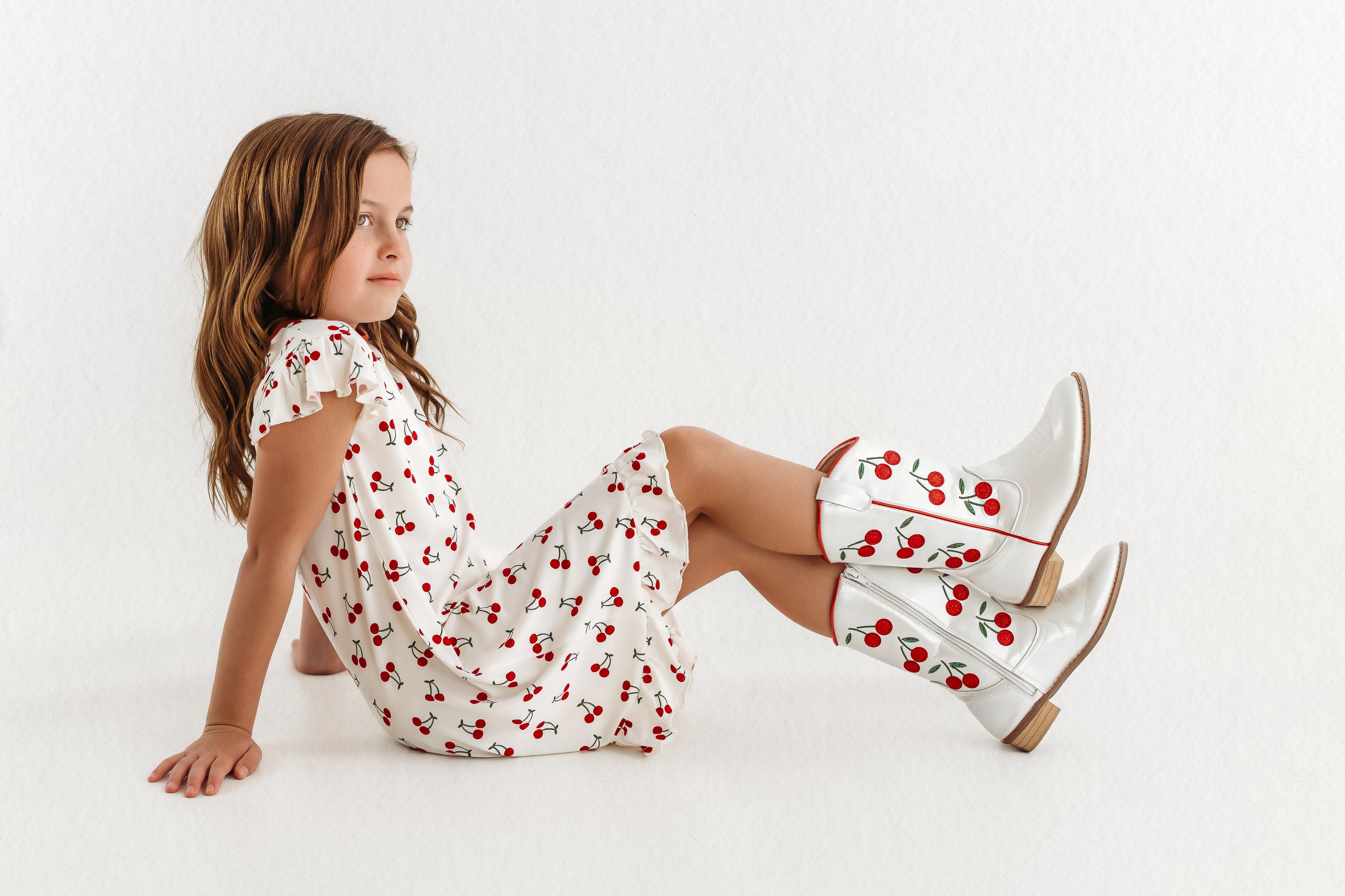 Red Cherry Nightgown Jammers x Wild + Rae