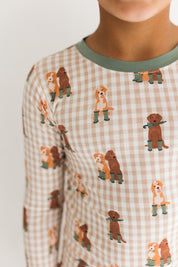 Green Pup Friends Two Piece Set