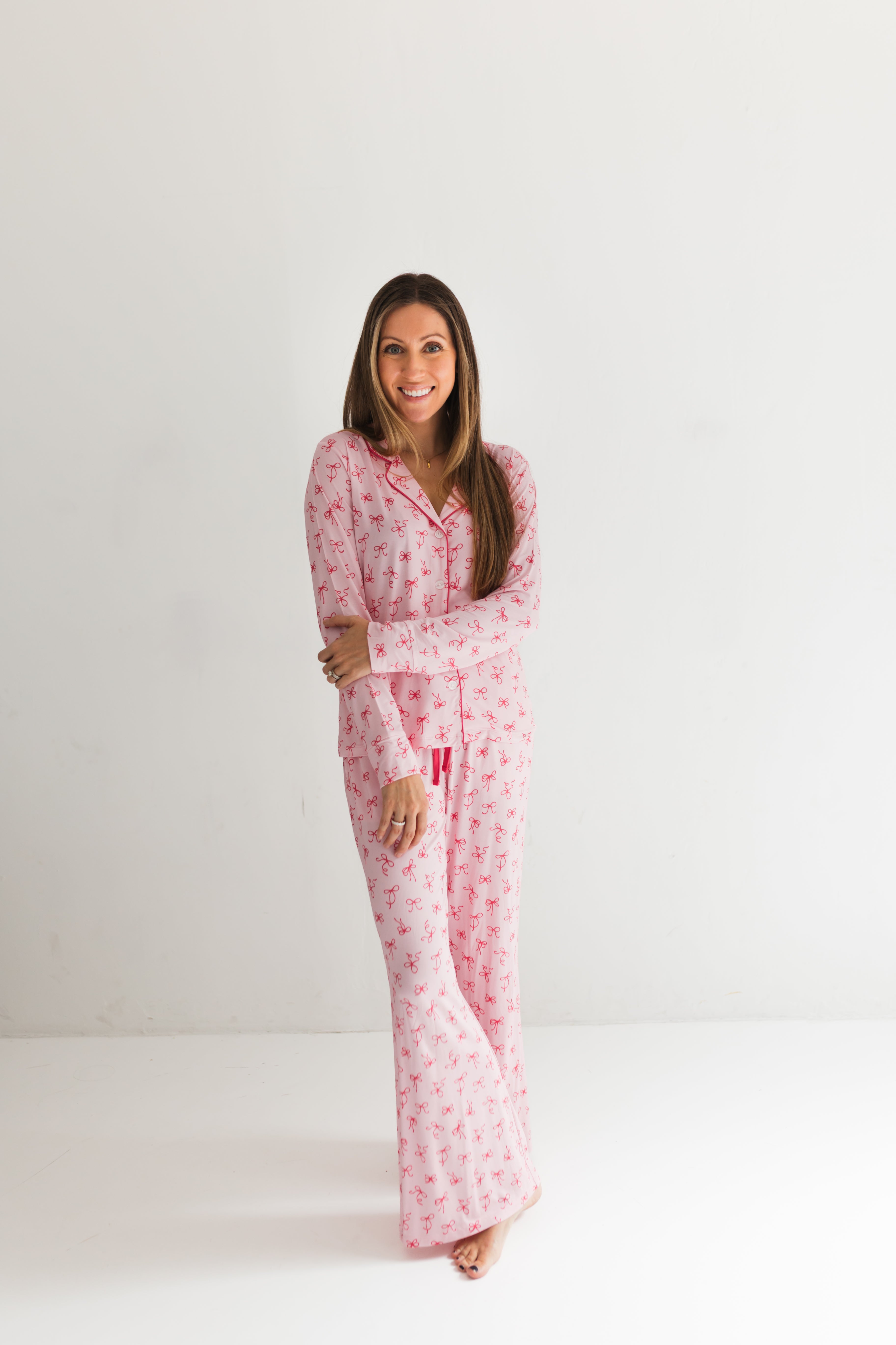 Little Pink Bow Women's Long Sleeve Set