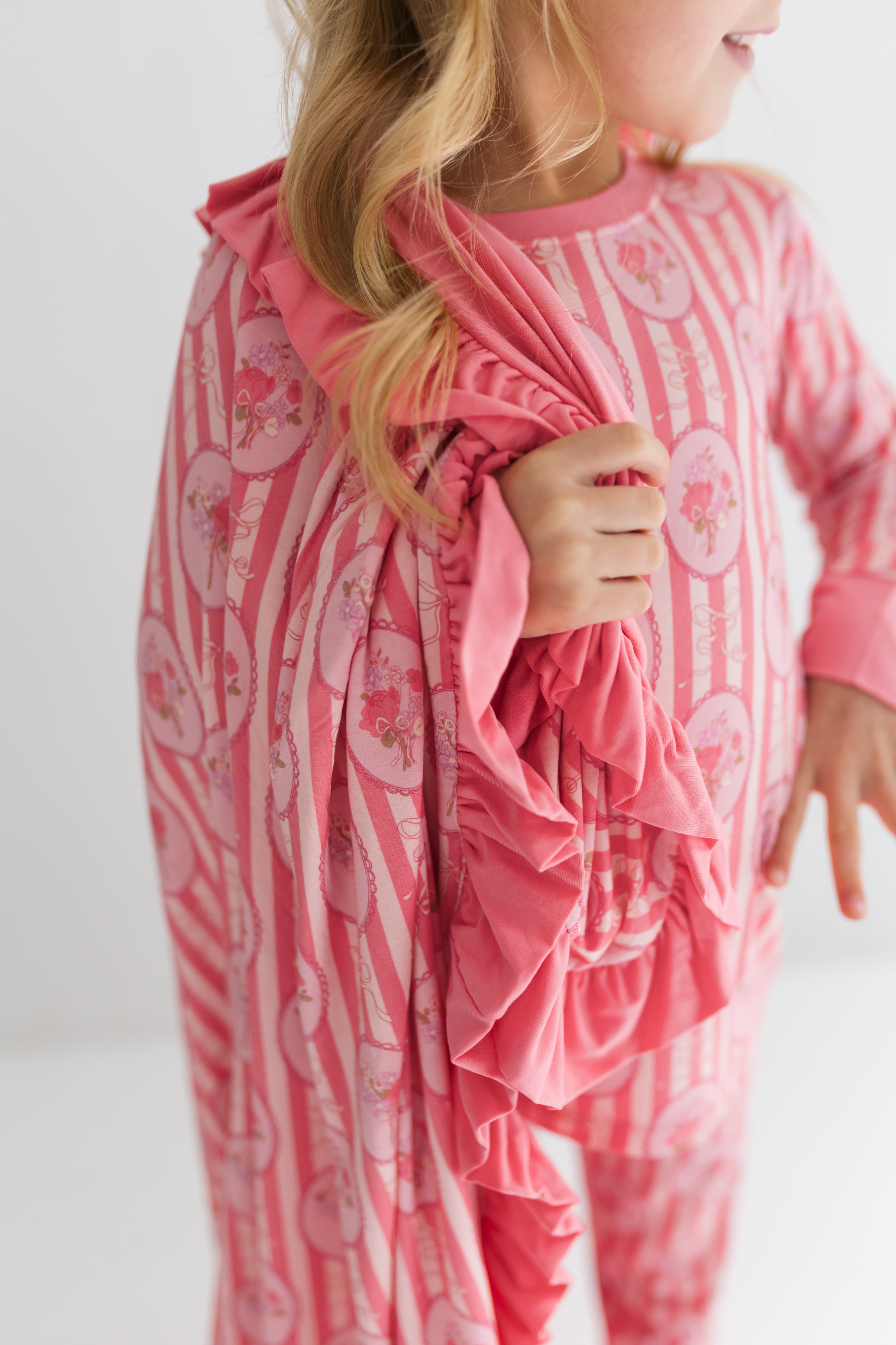 Pink Blaire Ruffle Blanket