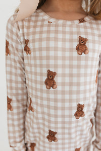 Teddy Gingham Two Piece Set