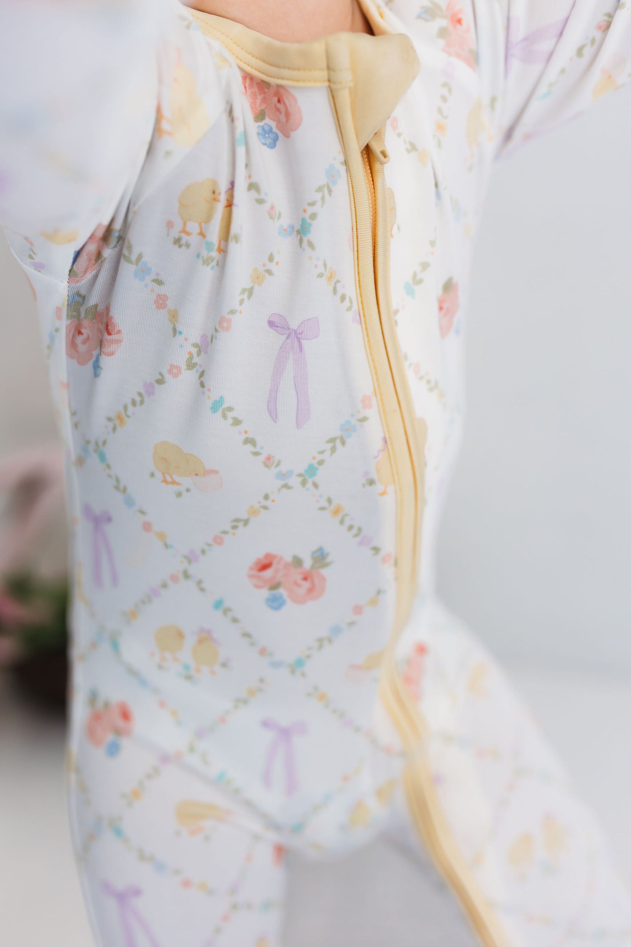 Peep and Petal Zipper Romper