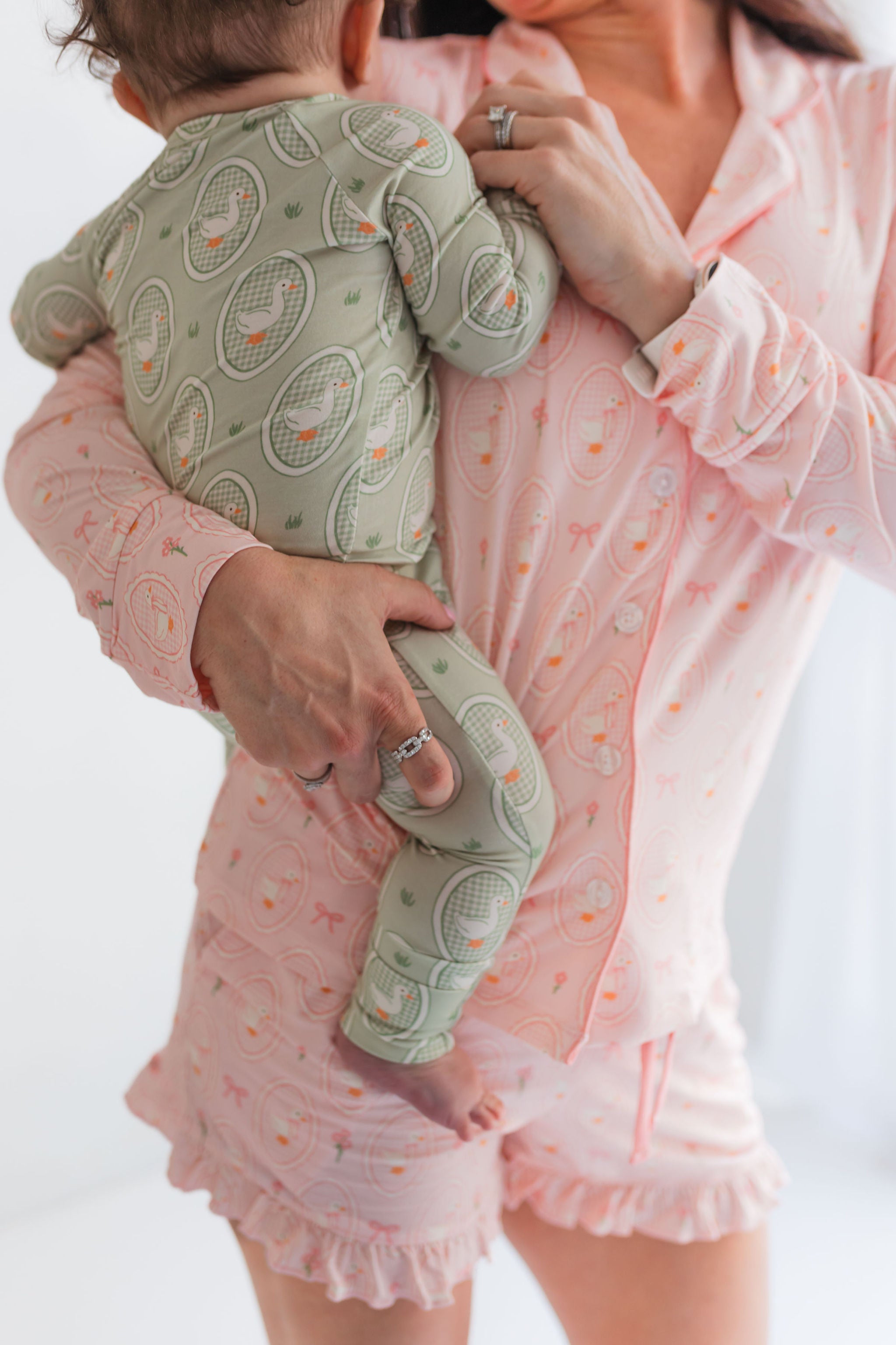 Pink Little Goose Women's Long Sleeve Short Set