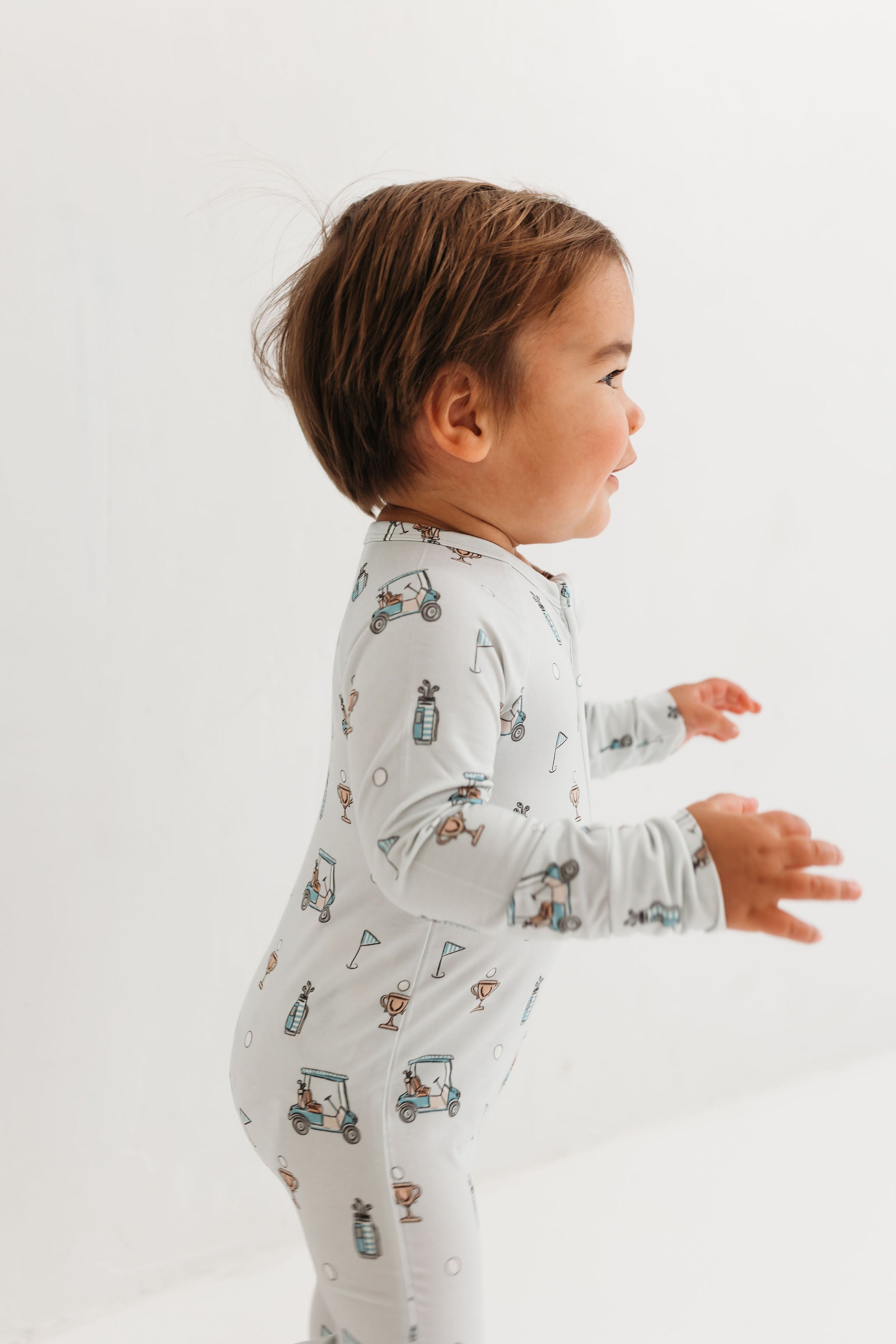 Blue Golf Zipper Romper