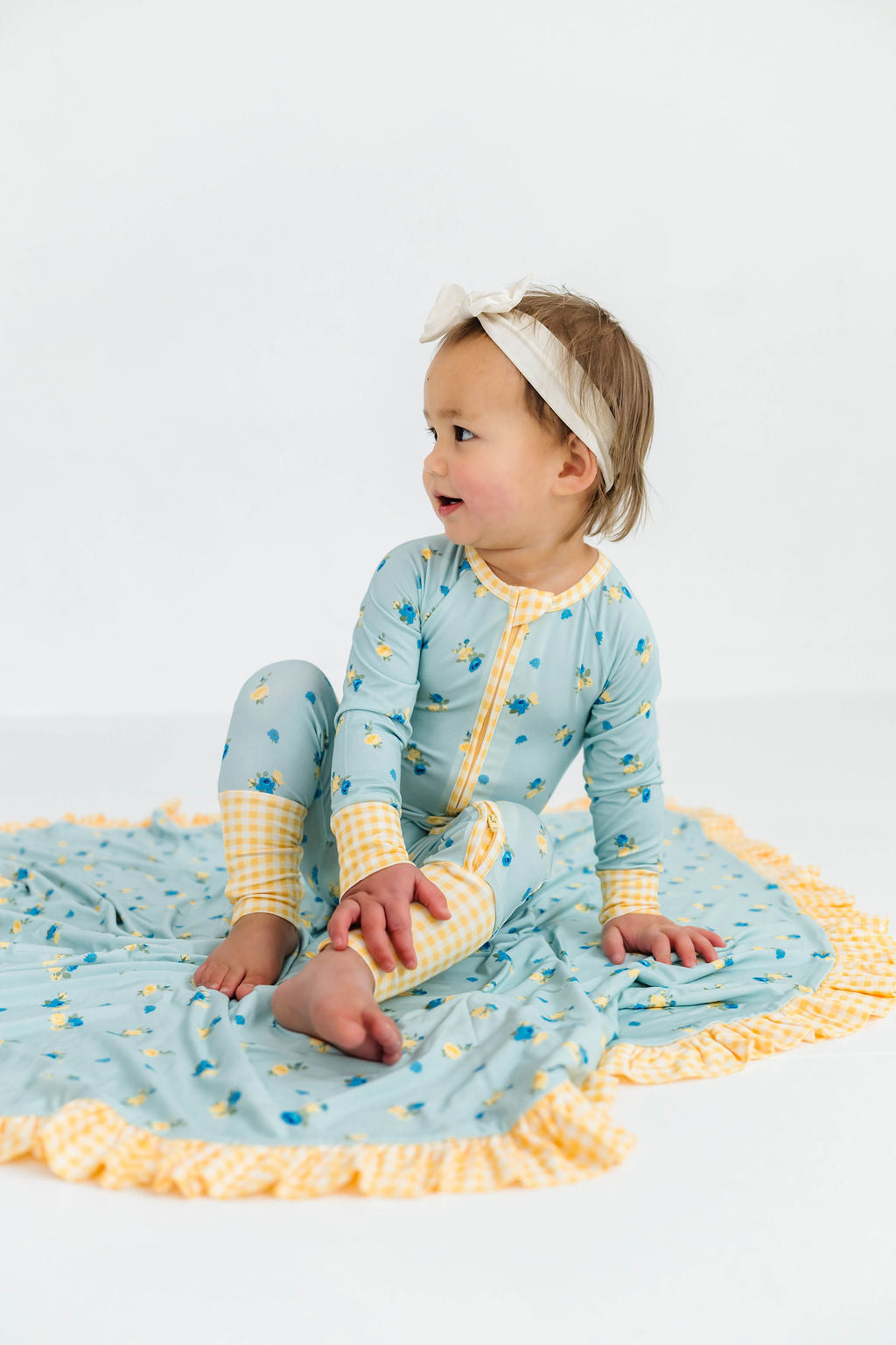 Floral and Gingham Blanket IMJ x Karissa Abbott