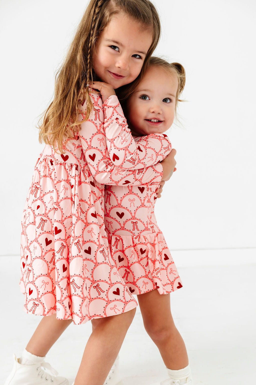 Love You Always Long Sleeve Twirl Dress