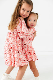 Love You Always Long Sleeve Twirl Dress