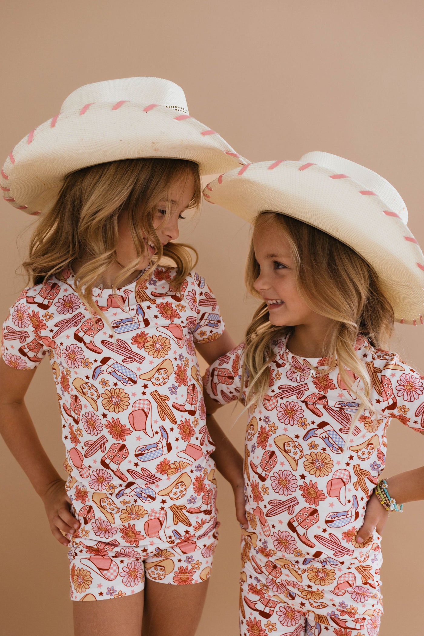 Pink Let's Go Girls Two Piece Set Jammers x Karissa Abbott.