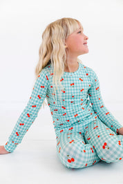 Cherry Gingham Two Piece Set