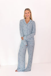 Blue XO Gingham Women's Set