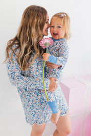 Lily Floral Women's Long Sleeve Short Set