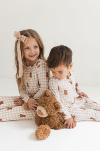 Teddy Gingham Two Piece Set