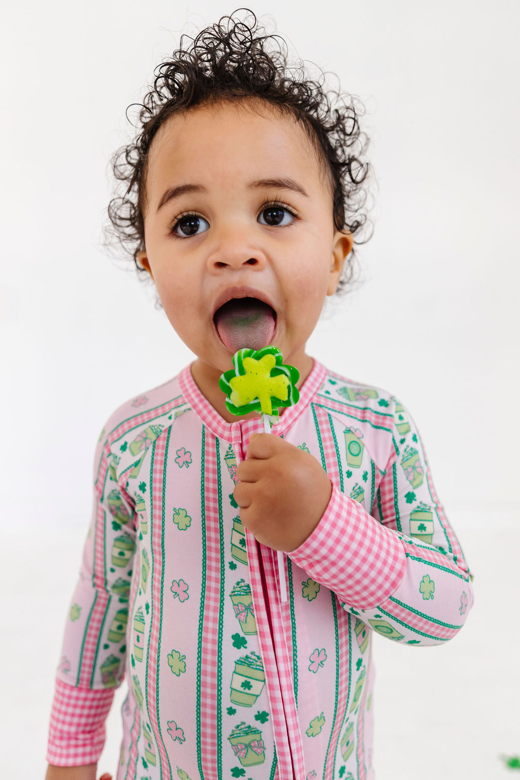 Shamrock Shake Zipper Romper