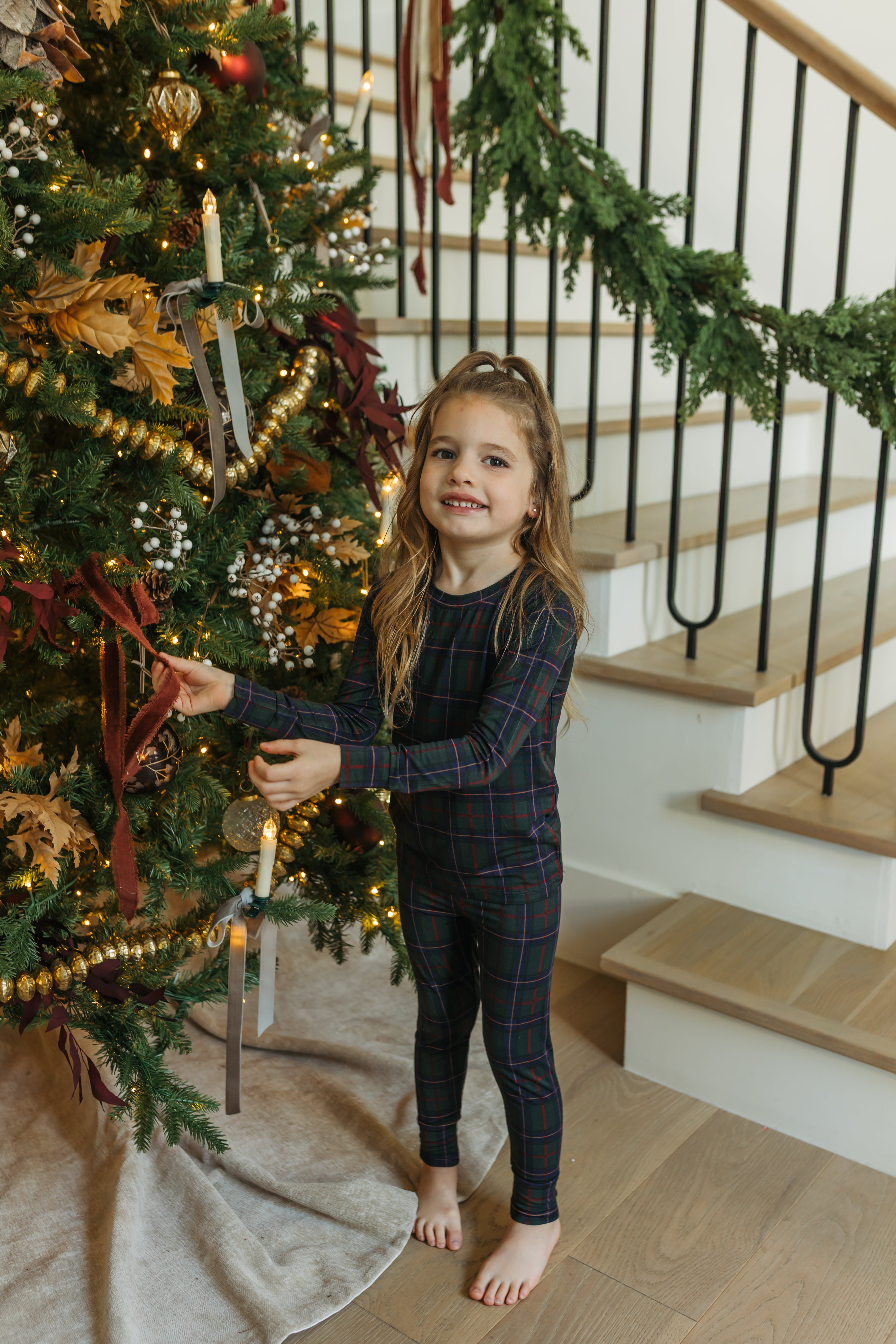 Midnight Mistletoe Plaid Two Piece Set IMJ x Daryl-Ann Denner