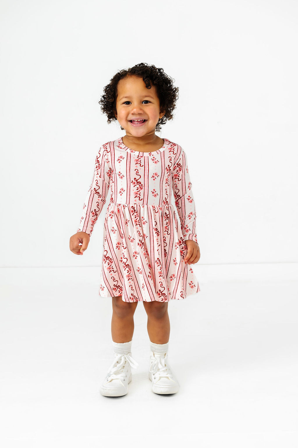 Vintage Love Long Sleeve Twirl Dress