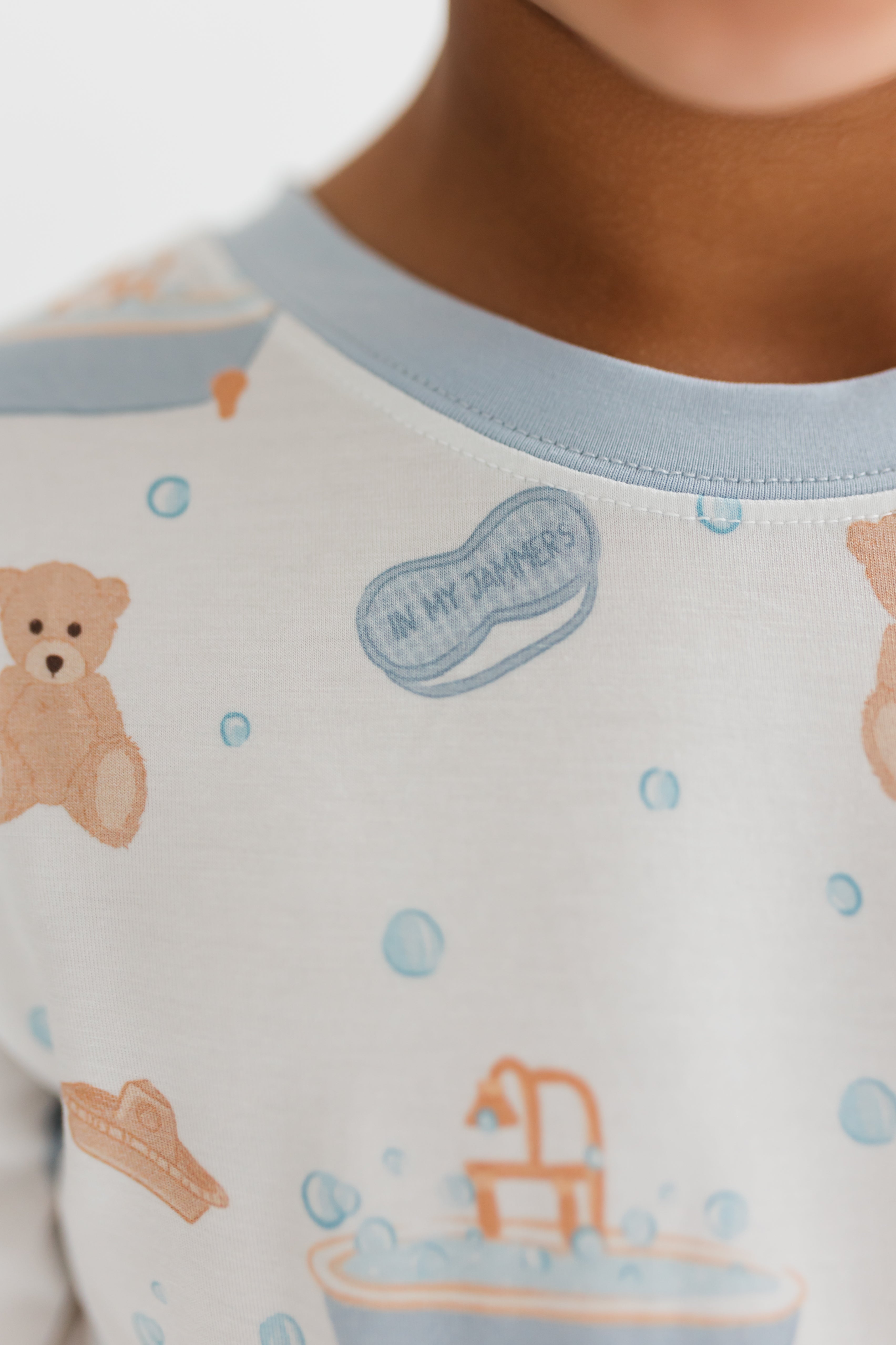 Blue Bath Time Two Piece Set