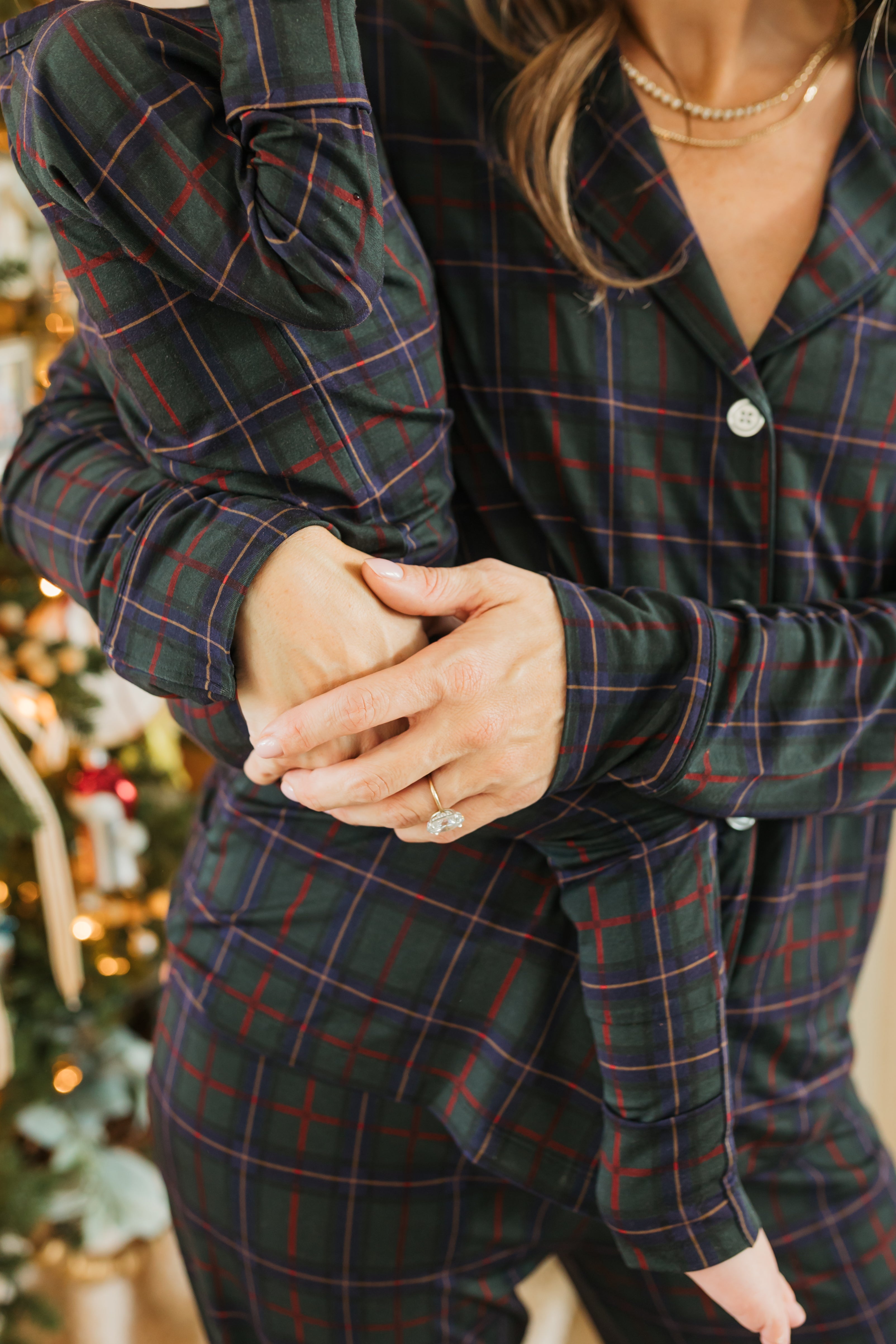 Midnight Mistletoe Plaid Zipper Romper IMJ x Daryl-Ann Denner