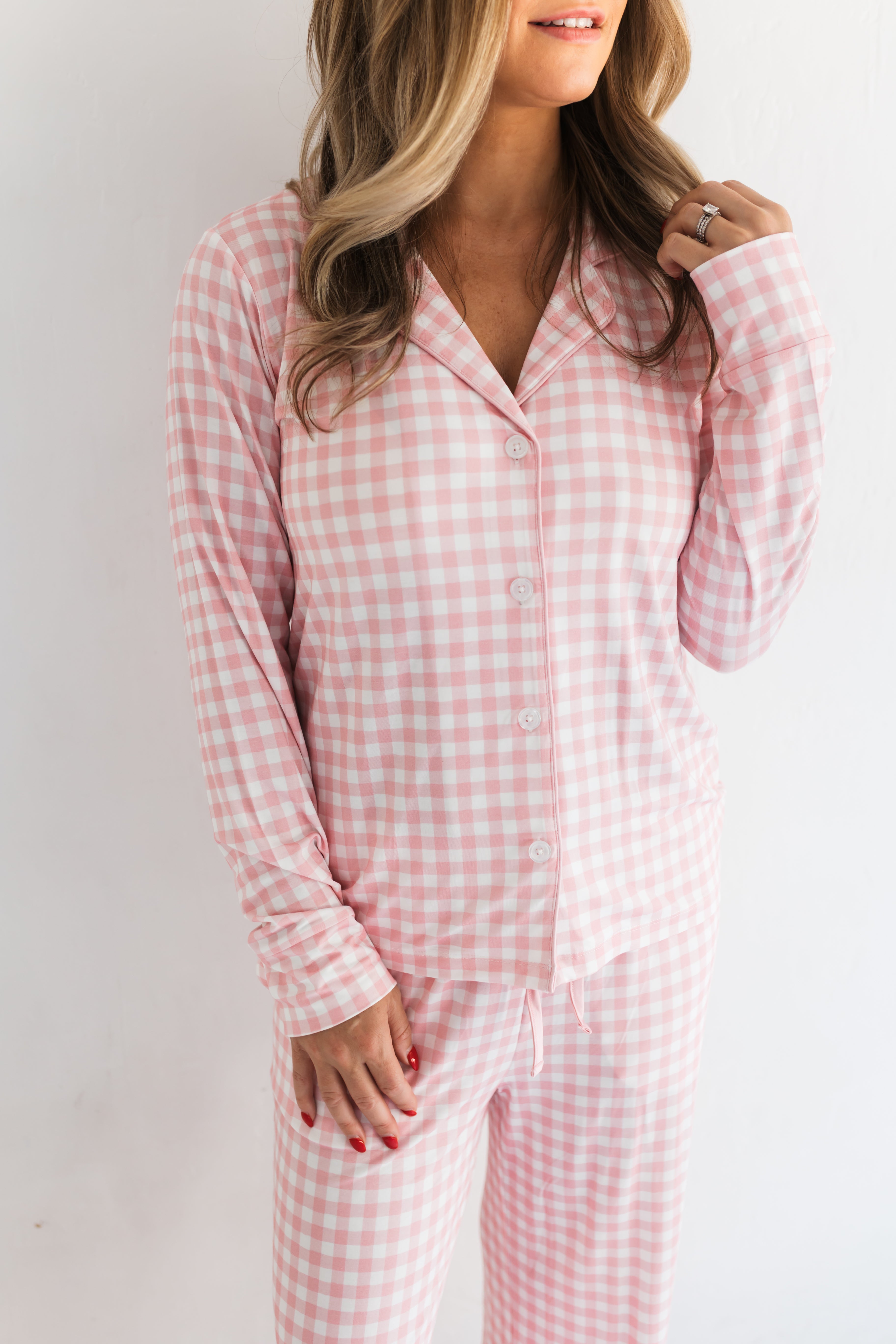 Blush Gingham Women's Set