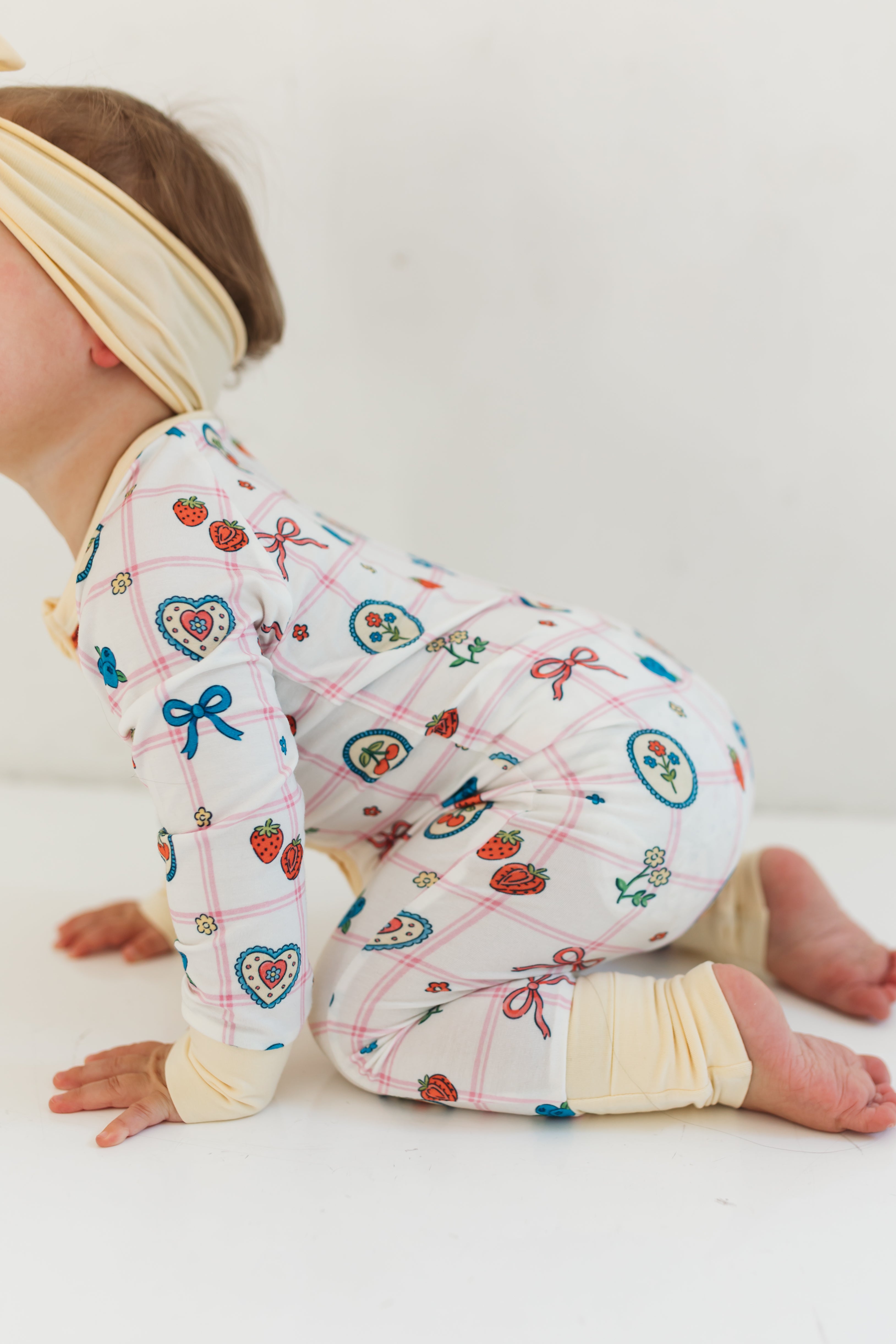 Sweet Plaid Zipper Romper