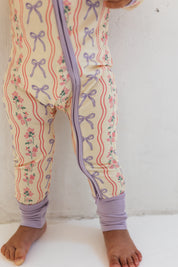 Yellow Amelia Bow Zipper Romper