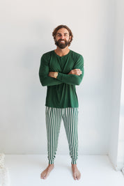 Green Stripe Men's Top