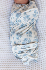 Blue Rose Garden Swaddle