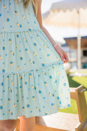 Floral and Gingham Tier Twirl Dress IMJ x Karissa Abbott